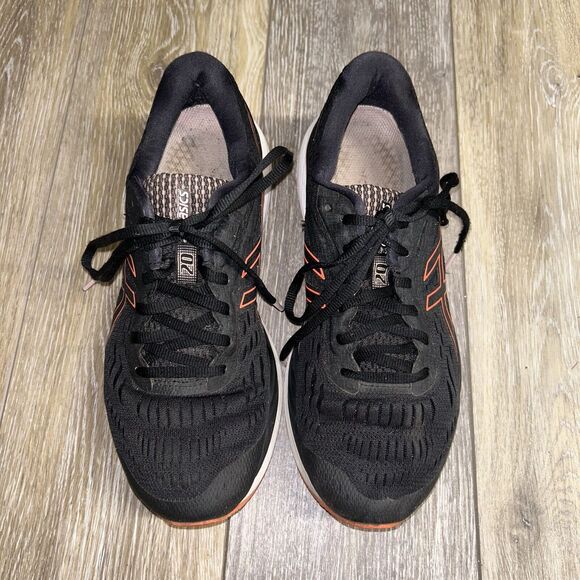 ASICS Women's US Size 9.5 Gel-Cumulus 20 Running Shoes Black Orange Flash Coral - Picture 4 of 12